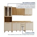 Ver imagem 6 de Cozinha Completa Modulada 5 Peças 13 Portas 2 Gavetas Salvador Bege/Cinamomo/Off White