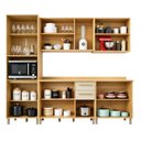 Ver imagem 4 de Cozinha Completa Modulada 5 Peças 13 Portas 2 Gavetas Salvador Bege/Cinamomo/Off White