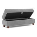 Ver imagem 1 de Recamier Calçadeira Bella 120cm Suede Cinza - Clique Decorações