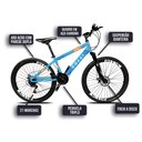 Ver imagem 5 de Bicicleta Colli Mônaco Aro 26 Disco 21 V Rapid Fire Cor Vermelho Tamanho do Quadro 13,5 Azul
