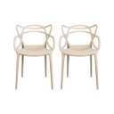 Ver imagem 1 de Kit 2 cadeiras Allegra Design Moderno em Polipropileno Empilhável – Para Sala, Cozinha e Escritório 