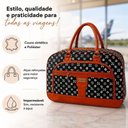 Ver imagem 4 de Bolsa Sacola Mala de Viagem Grande 53cm Poliéster Resistente À Água Alça Reforçada Preto