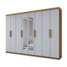 Guarda-roupa Casal Aurora Radiante 8 Portas 4 Gavetas com Espelho - Panorama Móveis - 3
