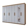 Guarda-roupa Casal Aurora Radiante 8 Portas 4 Gavetas com Espelho - Panorama Móveis - 6