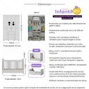 Ver imagem 2 de Berço Americano 3 em 1 com Colchão Incluso/rodízios e Guarda-roupa Pimpolho Multimóveis Branco