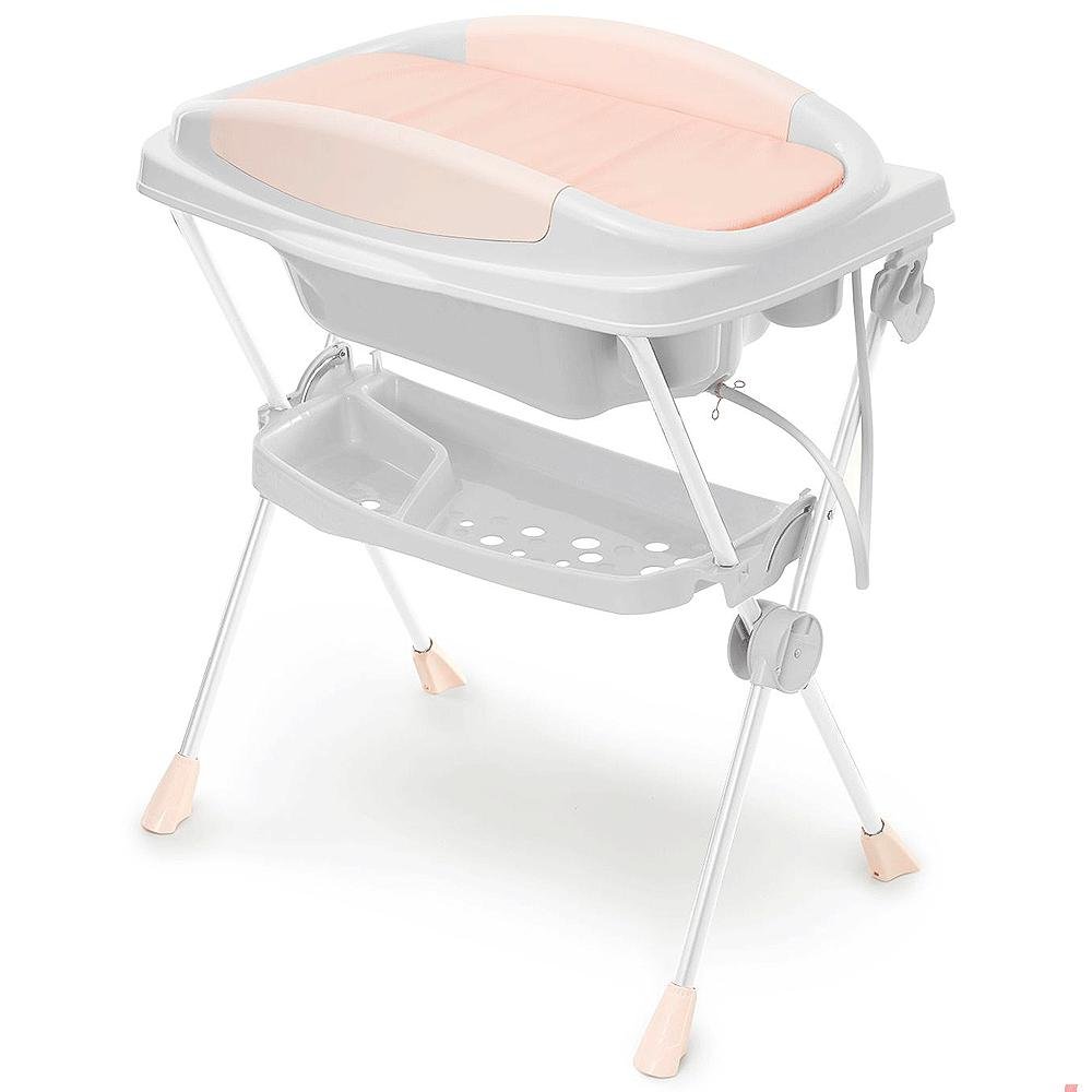 BANHEIRA COM TROCADOR PREMIUM GALZERANO REF:7005 - UN - BRANCO-ROSA ...