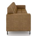 Ver imagem 6 de Sofá 2 Lugares 180cm Pés Metálicos Sallin Sintético Camel Z08 - Mpozenato