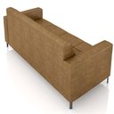 Ver imagem 7 de Sofá 2 Lugares 180cm Pés Metálicos Sallin Sintético Camel Z08 - Mpozenato