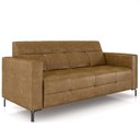 Ver imagem 2 de Sofá 2 Lugares 180cm Pés Metálicos Sallin Sintético Camel Z08 - Mpozenato