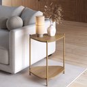 Ver imagem 2 de Mesa Lateral Organica Pe Metal Dourado Hanover 28016 Artesano