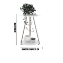 Ver imagem 2 de Mesinha Canto Lateral Decorativa Redonda Sofia Pés de Ferro