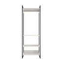 Ver imagem 3 de Closet Modulado Estilo Industrial Solteiro Loft Branco Cabideiro Ferro Preto