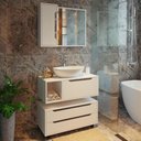 Ver imagem 1 de Conjunto Banheiro com 2 Balcões e Espelheira Branco - Tecno
