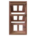 Ver imagem 2 de Janela de Madeira Vitro Capelinha Basculante Reto Padrão Cedro Batentes de 14 Cm-0.45(l)x1.40(a)
