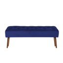 Ver imagem 2 de Banco estofado Rubi 1,20m Suede Vermelho - Inova Decor Inova Decorações