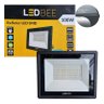 Refletor Led SMD IP65 Retangular 8000 Lúmens 6500k Branco Frio 100W Bivolt 9x12 Preto LedBee - 1
