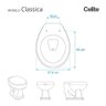 Assento Sanitário Laqueado Soft Close Classica Pergamon (Bege Claro) para vaso Celite - 3