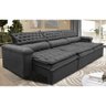 Sofá Retrátil e Reclinável 4.12m Molas Ensacadas Cama inBox Botonê Espuma Viscoelástico Cinza - 1