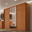 Ver imagem 4 de Guarda Roupa Casal Duna 3 Portas 6 Gavetas com Espelho Cinamomo - Novo Horizonte