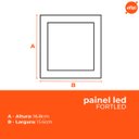 Ver imagem 4 de Kit C/ 10 Paineis Led Embutir 12w Quadrado - Fortled