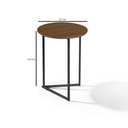 Ver imagem 4 de Mesa Lateral Jade Conjunto com 2 mesas Pé de Aço Preto Luxo