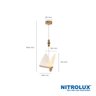Pendente borboleta alumínio e acrílico - 6W - NITROLUX NTL-002 - 2