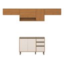 Ver imagem 2 de Cozinha Compacta Venaly 7 Portas 2 Gavetas 2 Prateleiras Cinamomo/Off White - Henn
