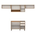 Ver imagem 3 de Cozinha Compacta Venaly 7 Portas 2 Gavetas 2 Prateleiras Cinamomo/Off White - Henn