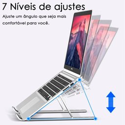 Suporte Notebook Netbook Dobrável Preto Home Office 7 Niveis - 5