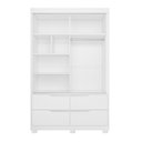 Ver imagem 4 de Guarda-Roupa Infantil 2 Portas de Correr e 4 Gavetas Sole Branco/Freijó