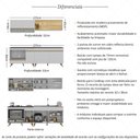 Ver imagem 3 de Armário de Cozinha Modulada Compacta 225cm com Balcão para Cooktop Veneza Multimóveis Mp2265