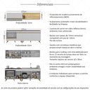 Ver imagem 3 de Armário de Cozinha Modulada Compacta 225cm com Balcão para Cooktop Veneza Multimóveis MP2265