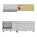 Ver imagem 6 de Armário de Cozinha Modulada Compacta 225cm com Balcão para Cooktop Veneza Multimóveis MP2265