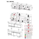 Ver imagem 4 de Armário de Cozinha Modulada Compacta 225cm com Balcão para Cooktop Veneza Multimóveis MP2265