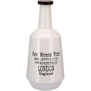 AUVERGNE GARRAFA DECORATIVA 35x16x16cm CERÂMICA BRANCO
