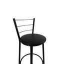 Ver imagem 3 de Kit 3 Banqueta Alta Preta Cozinha Gourmet Americana Balcão:preto