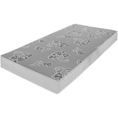 Colchão Solteiro Andes Liso Branco Espuma D20 88x188x14cm