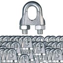 Ver imagem 1 de Kit 100 Grampos Clips para Cabo de Aço 1/4