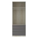 Ver imagem 2 de Guarda-roupa Solteiro Luciane 2 Portas 4 Gavetas Prime Plus 90 Cm