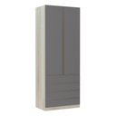 Ver imagem 1 de Guarda-roupa Solteiro Luciane 2 Portas 4 Gavetas Prime Plus 90 Cm