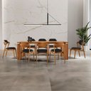 Ver imagem 1 de Sala de Jantar Mesa Nala 220cm Tampo Laminado Canto Moeda com 8 Cadeiras Solaris Soft