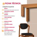 Ver imagem 6 de Sala de Jantar Mesa Nala 220cm Tampo Laminado Canto Moeda com 8 Cadeiras Solaris Soft