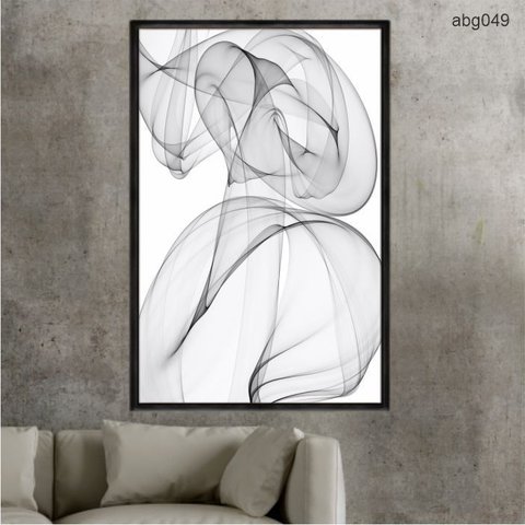 Quadro Decorativo - Movimento Abstrato Pb Abg049 Tela Canvas - 60x40cm