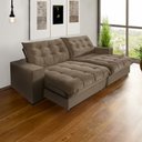 Ver imagem 1 de Sofá Califórnia Retrátil e Reclinável 3 Lugares 2,10m com Molas Ensacadas e Pillow Castor