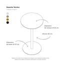 Ver imagem 3 de Mesa de Apoio Redonda Alta Cor:Dourado
