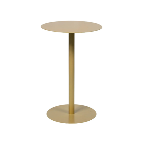 Mesa de Apoio Redonda Alta Cor:Dourado