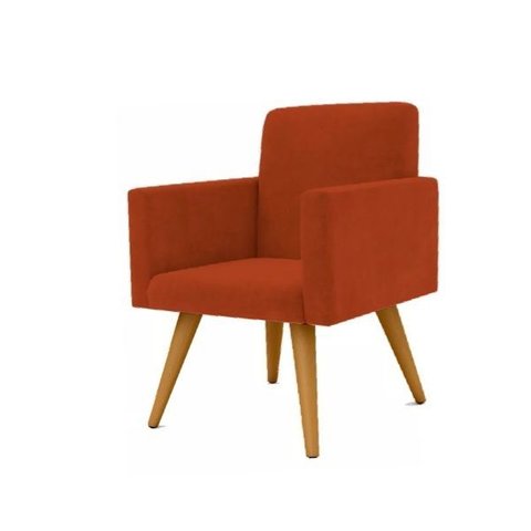 poltrona  decorativa talita cor terra cota