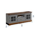 Ver imagem 3 de Rack para Sala 2 Portas 1 Gaveta e Nicho Central 2037 Manchester - Cinza/imbuia Glazer