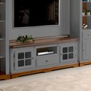 Ver imagem 2 de Rack para Sala 2 Portas 1 Gaveta e Nicho Central 2037 Manchester - Cinza/imbuia Glazer