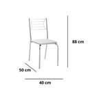 Ver imagem 2 de Kit 10 Cadeiras Nanda Cromada Corino Branco